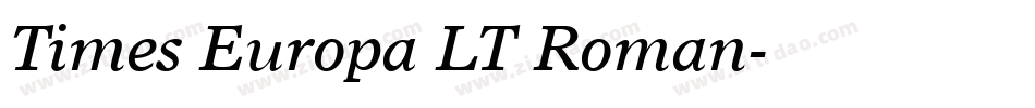 Times Europa LT Roman字体转换